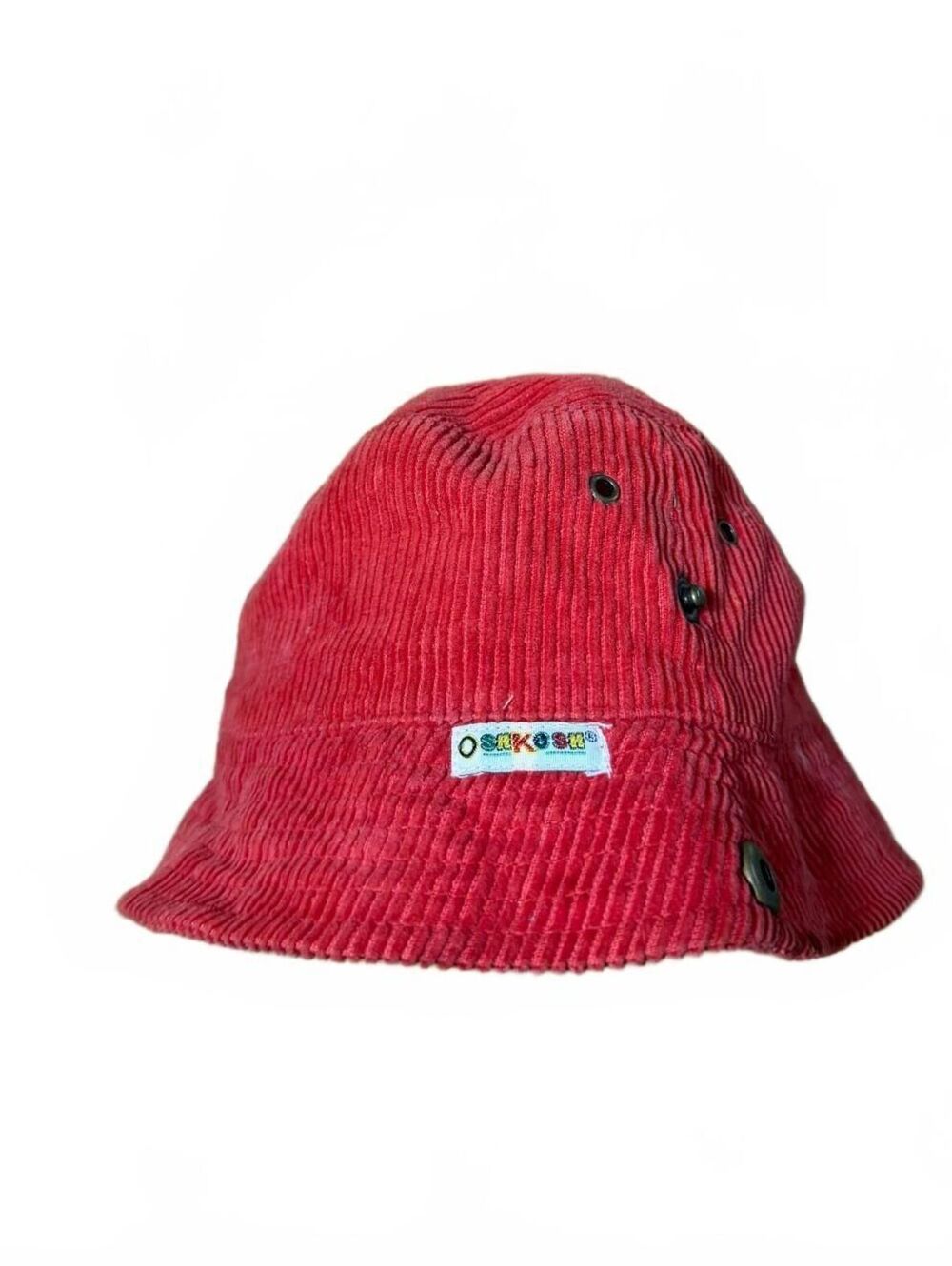 Vintage 90s Red Corduroy Bucket Fisherman Hat